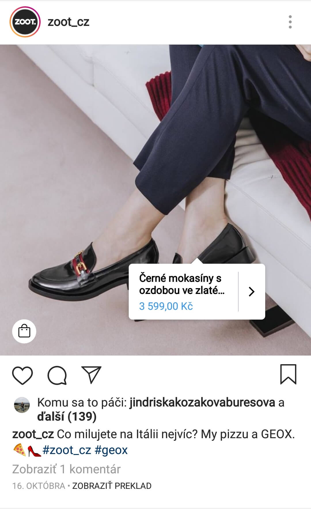 oznacenie produktov a sluzieb na instagramovom profile