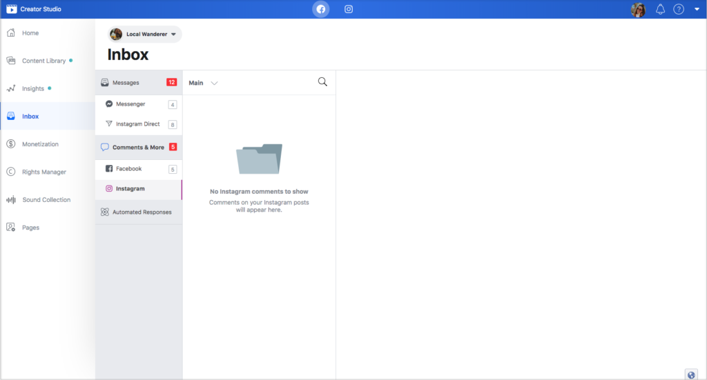 odosielanie správ na instagrame creator studio a komentáre