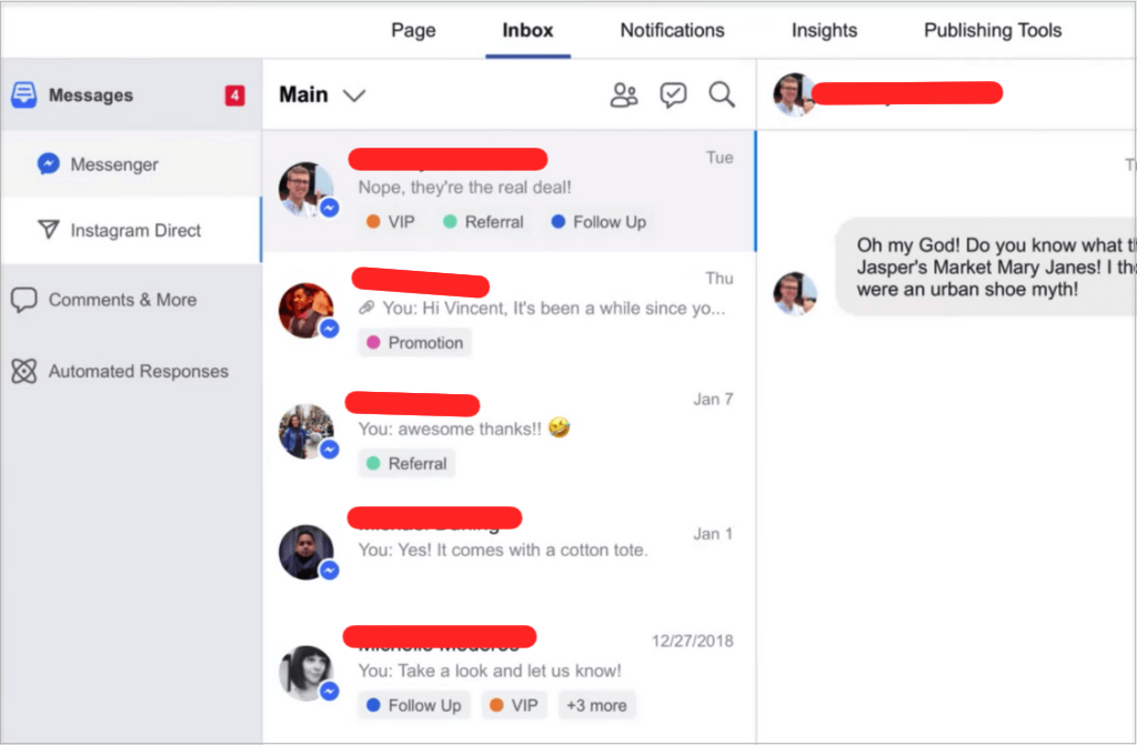 odosielanie správ na instagrame inbox
