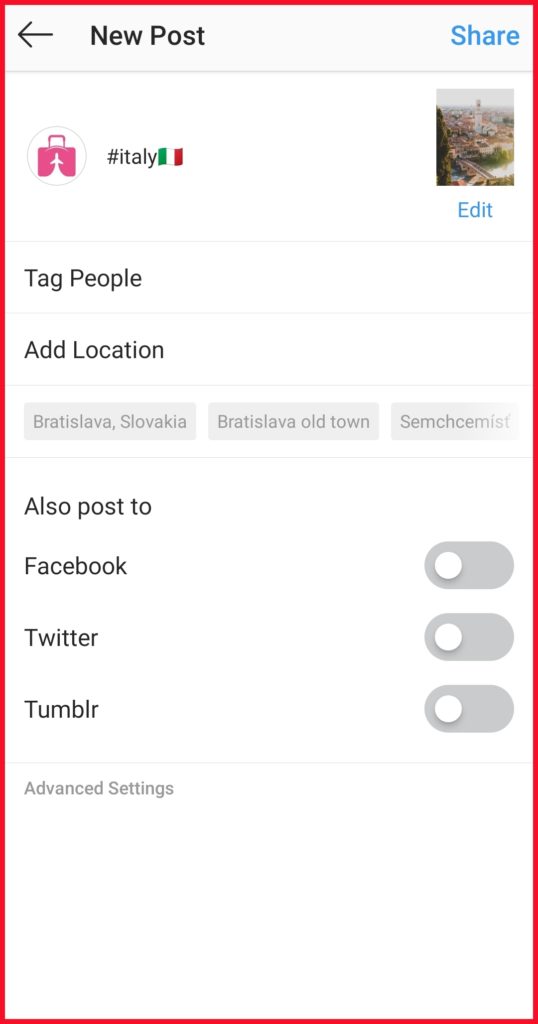 Prípadová štúdia č.1 : Rast followerov na Instagrame a práca s obsahom 4 prispievanie v aplikácii instagramu