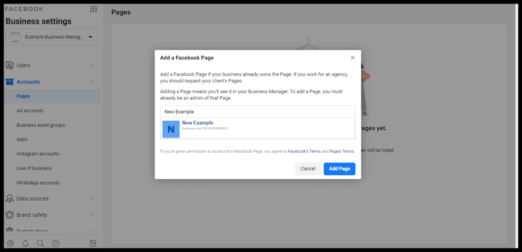 pridať facebookovú stránku