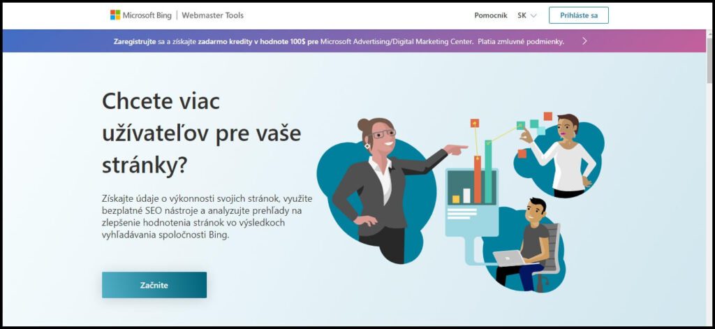Ako pridať webstránku do vyhľadávania? 2 pridať stránku bing