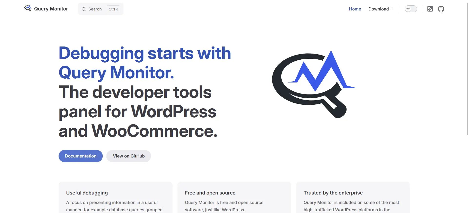 querry monitor landing page