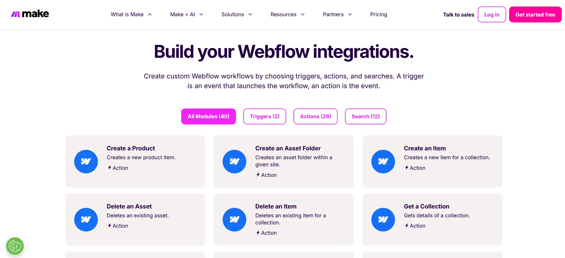 Webflow + Make.com
